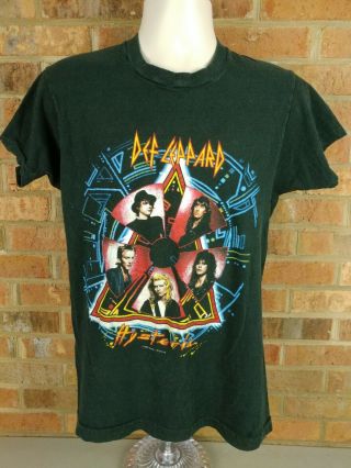 Def Leppard Hysteria Tour 1988 Vintage T Shirt Tee Usa Size Large