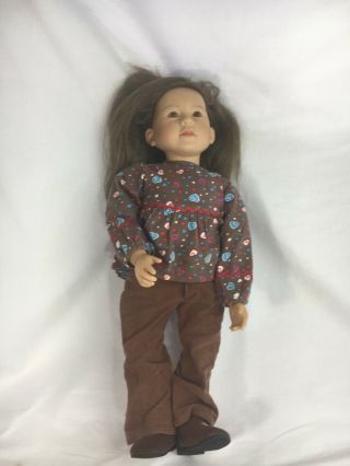My Twin Doll 23” Vintage 2000 Brown Hair Brown Eyes 2sets Of Shoes And Clothes