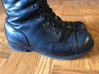 Vintage 1956 Black International Shoe Co.  50s Cold War Paratrooper Boots Size 11 4