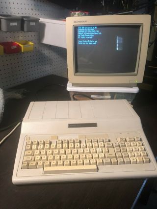 Vintage Tandy 1000 Ex Computer & Emerson Color Monitor