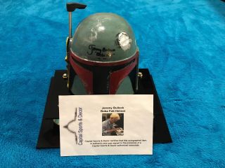 Boba Fett - Star Wars (rare) Mini Scale Helmet Signed By Actor Jeremy Bulloch