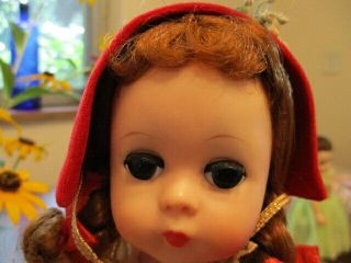 Madame Alexander 1950s Redhead Lissy Doll in Lovely Red Dotted Day Dress Outfit 3