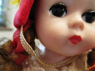 Madame Alexander 1950s Redhead Lissy Doll in Lovely Red Dotted Day Dress Outfit 4