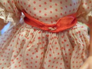 Madame Alexander 1950s Redhead Lissy Doll in Lovely Red Dotted Day Dress Outfit 6