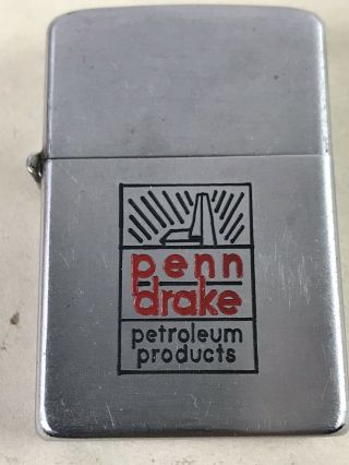 Vintage Zippo Lighter 1948 - 1950 Penn Drake Petroleum Products Pat.  2032695