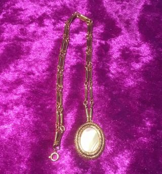 Vintage Florenza Necklace Mother Of Pearl Inlay Jewellery 3