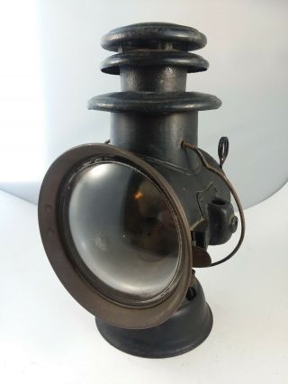Dietz Union Driving Lamp Vtg Antique Small Red Lens Car Automobile Light Lantern