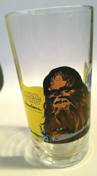 1977 Vintage Star Wars Glass Chewbacca,  Pizza Hut Cola,  Cond.