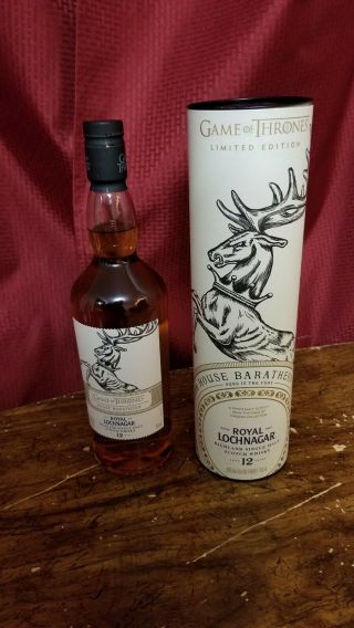 Game Of Thrones - House Baratheon Royal Lochnagar 12year Limited Edition Rare