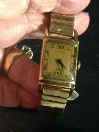 Vintage Hamilton 14k Gold Filled Swivel Lugs Art Deco Watch 19 Jewel 982