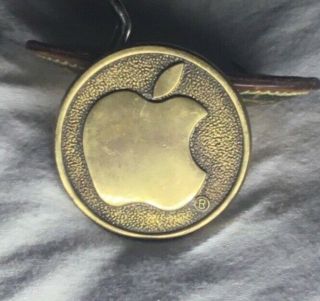 Vintage Apple Computer Logo Bts Brass Belt Buckle 1978