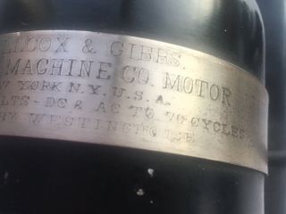 Antique Rare Cast Iron Wilcox & Gibbs Electric Sewing Machine W/ Foot Peddle 6