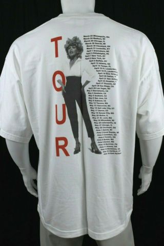 Vtg Tina Turner Twenty Four Seven Tour T Shirt Giant Tag 1999