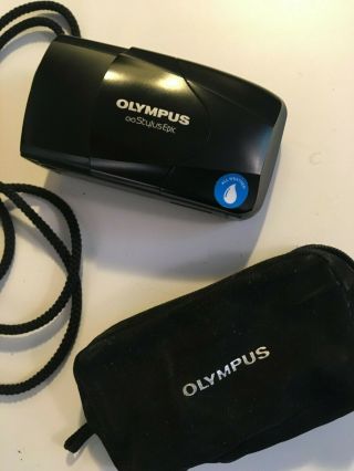 Rare Black Olympus Stylus Epic Mju Ii 35mm Point & Shoot Film Camera