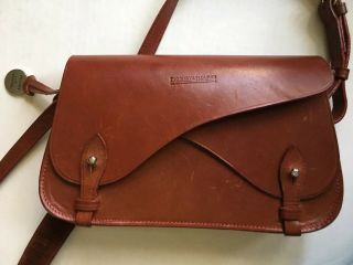 Vintage Dooney & Bourke Small Wave Flap Bag (made In Italy) All Leather