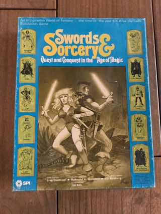 Swords And Sorcery 1978 Vintage Board Game
