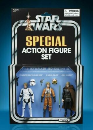 SDCC 2019 Hasbro Star Wars Vintage 3.  75 OTC Luke Skywalker Jedi Destiny 3