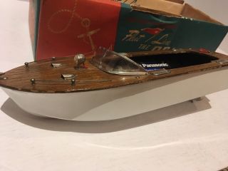TOY WOOD BOAT SEA BABE DRAGON FLEET LINE VINTAGE BATTERY OPERATED BOAT 7