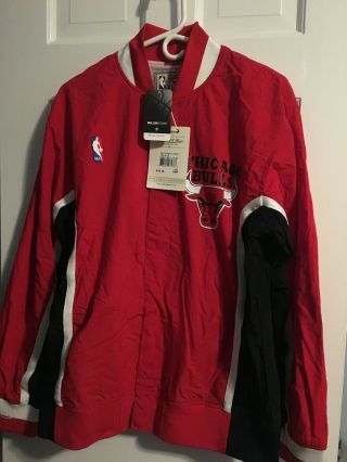 Authentic Nba Mitchell & Ness Red Chicago Bulls Vintage Warm - Up Jacket Size 44 L