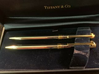 Tiffany & Co.  Vintage Silver and Gold Pen/Mechanical Pencil Set 2