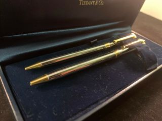 Tiffany & Co.  Vintage Silver and Gold Pen/Mechanical Pencil Set 4