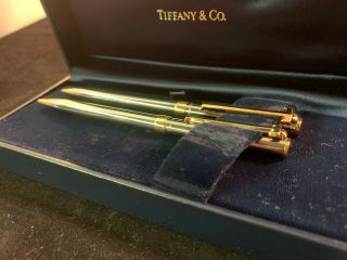 Tiffany & Co.  Vintage Silver and Gold Pen/Mechanical Pencil Set 5