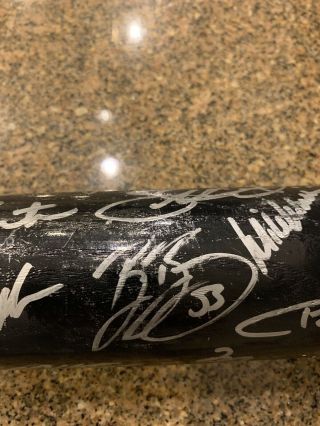2008 York Yankees Team Signed Bat Jeter Arod Rivera Cano Damon Mussina RARE 11