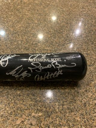2008 York Yankees Team Signed Bat Jeter Arod Rivera Cano Damon Mussina RARE 2