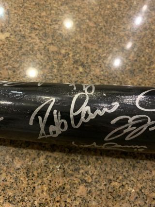 2008 York Yankees Team Signed Bat Jeter Arod Rivera Cano Damon Mussina RARE 4