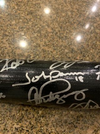2008 York Yankees Team Signed Bat Jeter Arod Rivera Cano Damon Mussina RARE 5