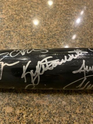 2008 York Yankees Team Signed Bat Jeter Arod Rivera Cano Damon Mussina RARE 8