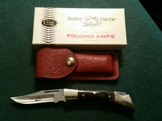Vintage Case Xx1980,  10dot P197l Ssp,  Sharktooth Lockback Knife & Sheath& Box