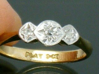 9ct Gold 9k Gold Diamond Art Deco Ring Size L