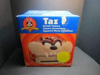 Vintage Looney Tunes Tasmanian Devil Taz Polaroid 600 Camera Strap Open Box