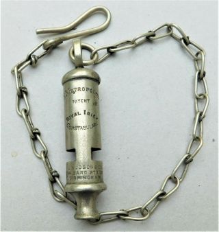 Royal Irish Constabulary Police Whistle Vintage Antique W Hudson