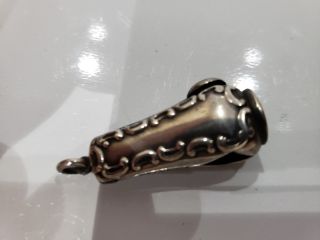 Vintage Sterling Silver Victorian Cigar Cutter / Pendant / Keychain