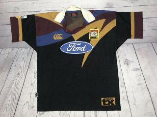 Vintage Waikato Chiefs Rugby Jersey Mens Large 1997 Canterbury Ford Polo Vtg 90s