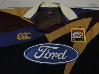 vintage waikato chiefs rugby jersey mens large 1997 canterbury ford polo Vtg 90s 2