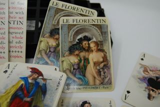 Vintage 2 Deck Le Florentin Philibert French Playing Cards Risque Nude Becat 2