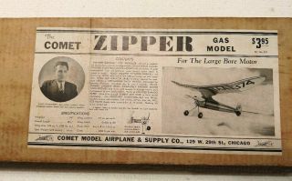 Comet Zipper,  Model Airplane Kit,  Balsa Wood,  Vintage Revolutionary