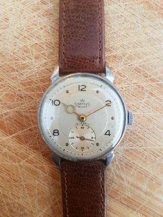 Smiths Deluxe Gents Watch 1950s,  Rare A103 Model,  Exellent Order.