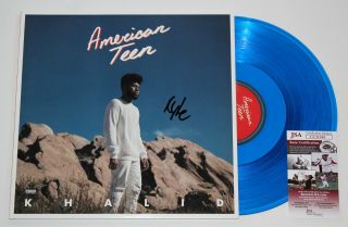 Khalid Signed American Teen 2x Lp Blue Color Vinyl Record Album Rare,  Jsa