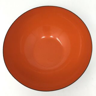 Cathrineholm Enamelware Lotus Bowl Orange Vintage MCM 7 3/4” 5