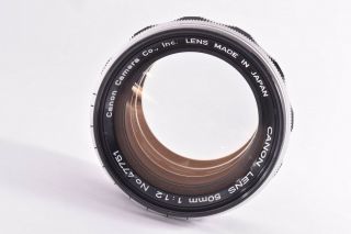 Rare CANON 50mm/F1.  2 Leica 39mm LMT screw mount 47751 2