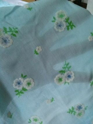 Vintage Flocked Cotton Semi Sheer Fabric 4yds x 45 