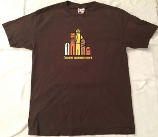 Vintage 1990 ' s Men ' s Alien Workshop Short Sleeve Brown T - Shirt Skater Large 3