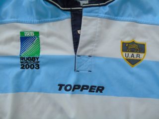 ARGENTINA 2003 WORLD CUP MATCH WORN RUGBY SHIRT /JERSEY/MAILLOT - RARE - LOOK 2