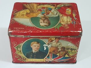 Rare Vintage Ridgways Tea Tin King George Queen Mary Prince Of Wales England 2