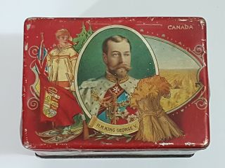 Rare Vintage Ridgways Tea Tin King George Queen Mary Prince Of Wales England 5