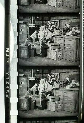 35mm Three Stooges SAPPY BULL FIGHTER B & W Movie Film Theater Vintage 1957 7